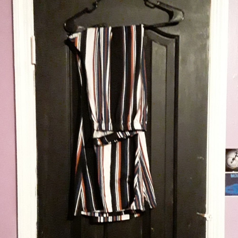 Flared Striped Soft Pants